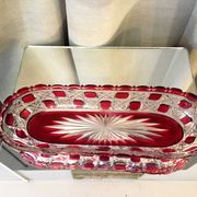 Comb door toothbrush holder empty bohemian glass pocket