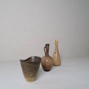 Collection of 3 ceramic vases by Gunnar Nylund Rörstrand Sweden, 1950s.