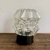 Diamond-point molded glass ceiling light, 1960