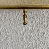 Miroir vintage 1920 triptyque barbier doré fleurs neuf bon marché - 28 x 60