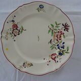 Plat  sarreguemines faience ancienne fleurs Strasbourg