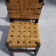 Set of chairs and armchairs from 1940, wood and woven vegetable rope