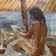 Tableau HST Orientaliste Hana HLADIKOVA-BERNKOPFOVA (1900-1978) R. Tchèque