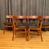 Ensemble de six chaises de style Børge Mogensen Farstrup, Danemark, années 1960.