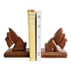 Vintage carved wooden bookends – Scottish Terrier dogs