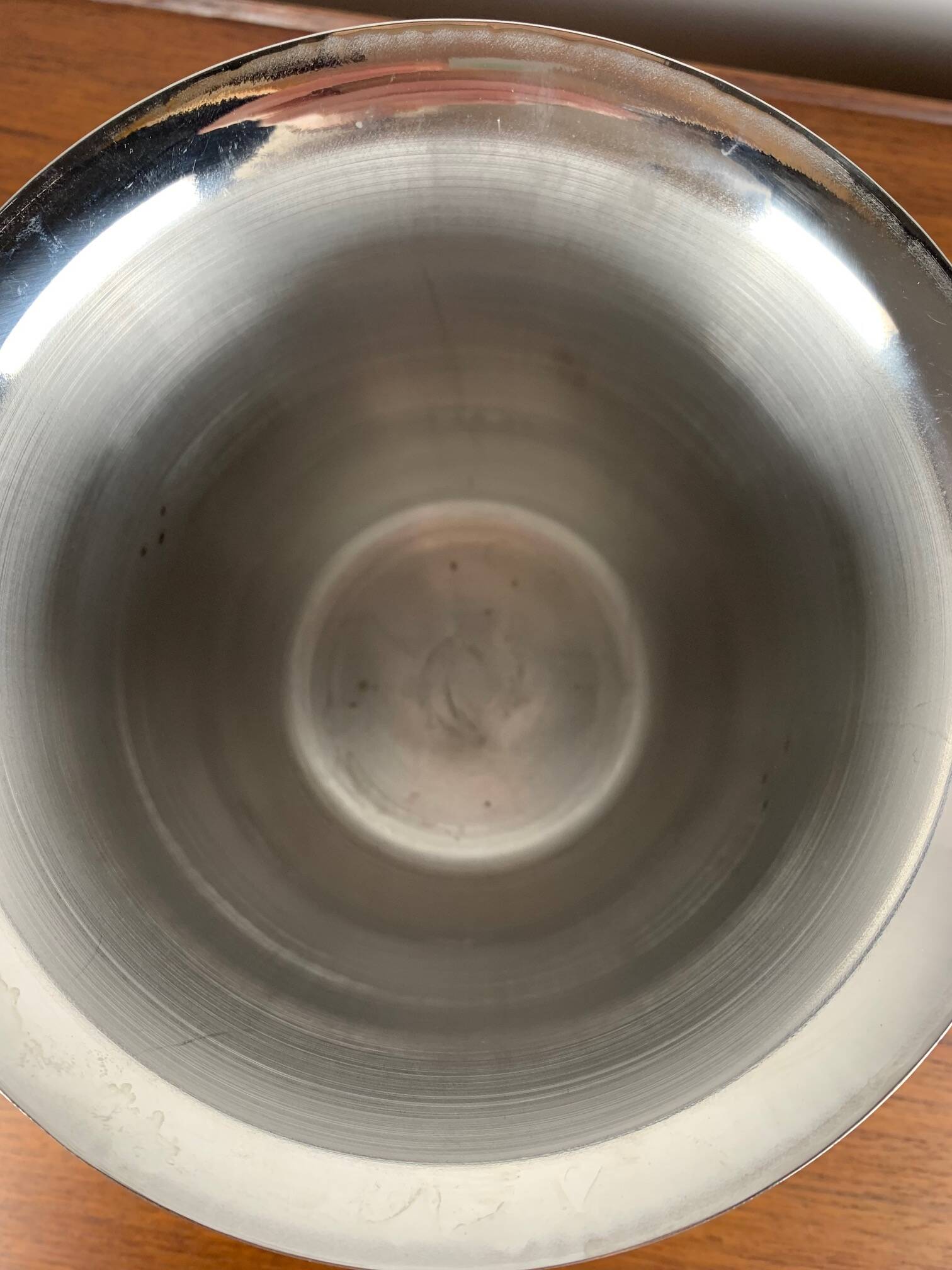 Vintage stainless steel champagne bucket, 1970