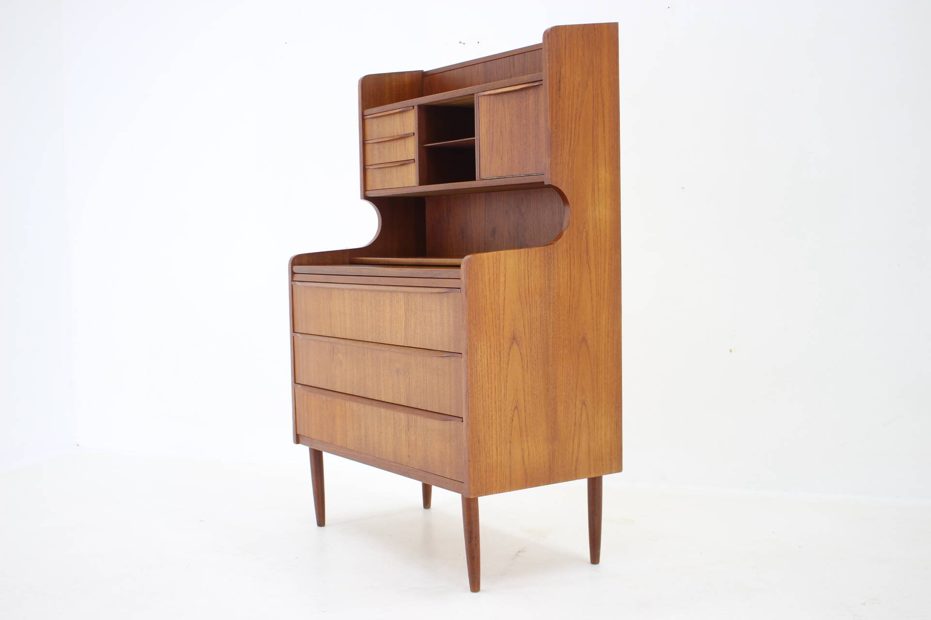 1960s danish teak writing cabinet