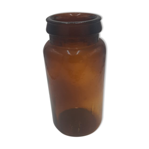 bocal en verre ambré