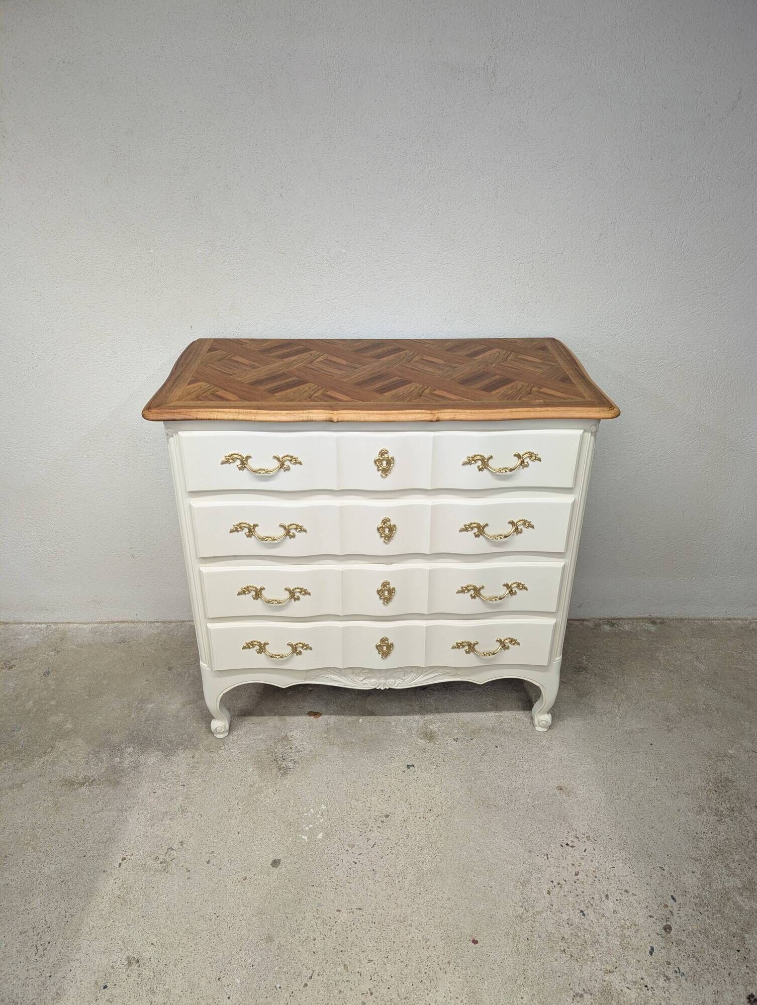 Vintage walnut commode refurbished