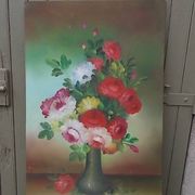 Grand tableau bouquet de fleurs  91,5 x 60,5
