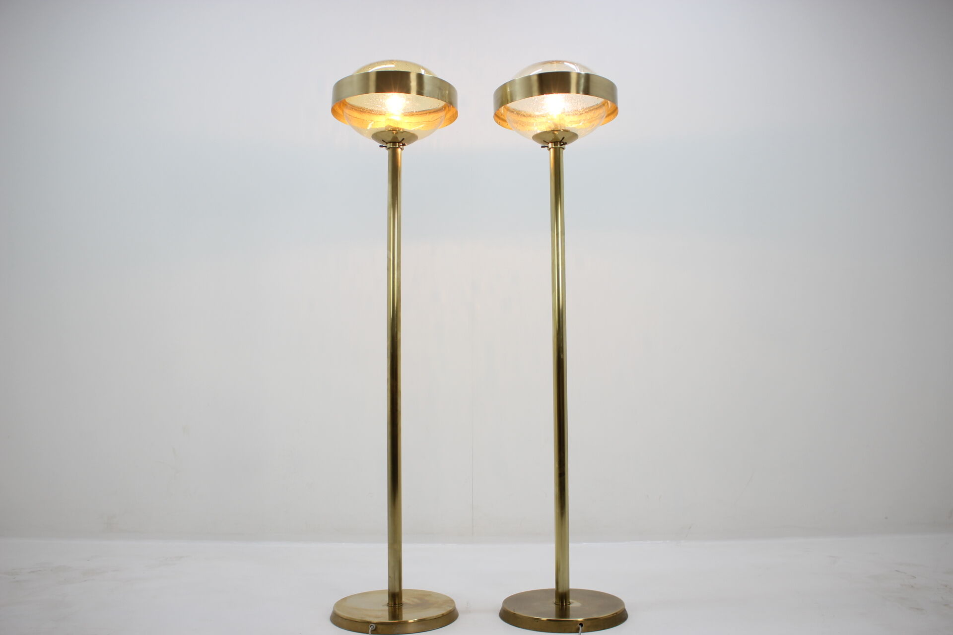 Set of Space Age Floor Lamps Kamenický Šenov, 1970s