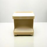 Rolling Bar Cart in Beige Plastic by Marcello Siard for Longato, Italy, 1970