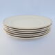 Set of 6 flat plates Villeroy and Boch ivory vintage gilding