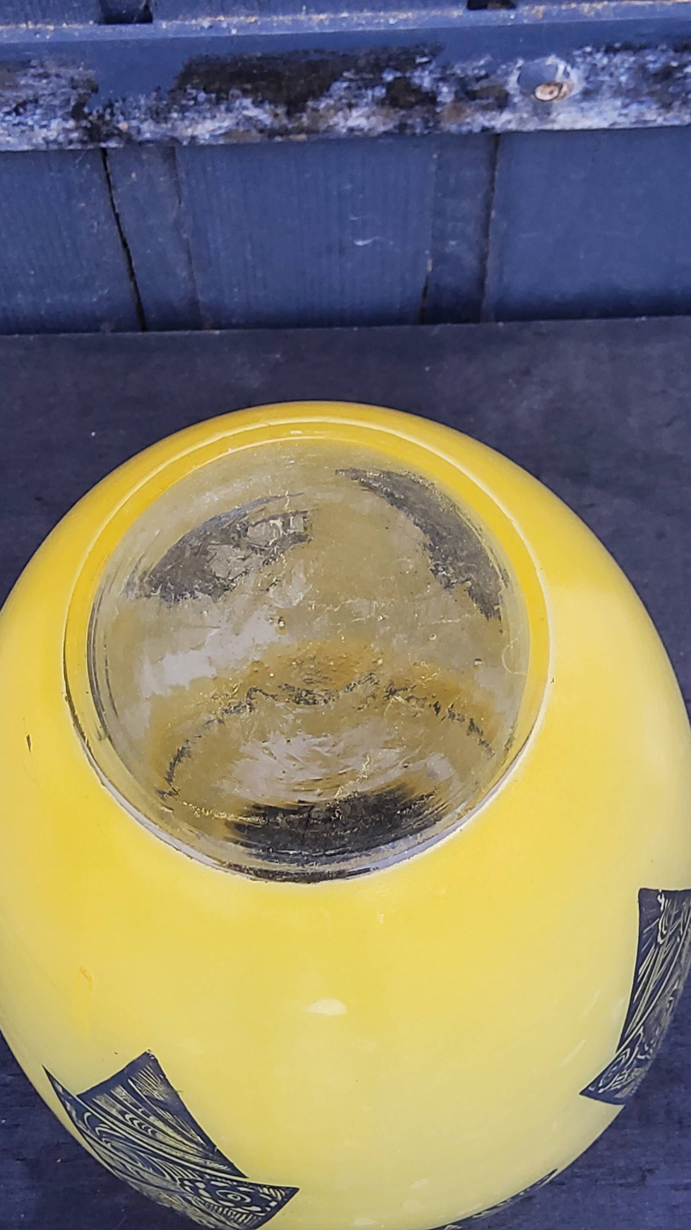 Art deco glass vase signed Legras from the 1930s