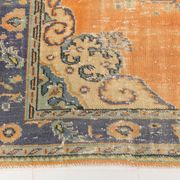6x9 Pumpink Orange & Blue Classic Turkish Area Rug, 187x271Cm