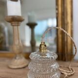 Set of 4 modern pendant lights with antique globes