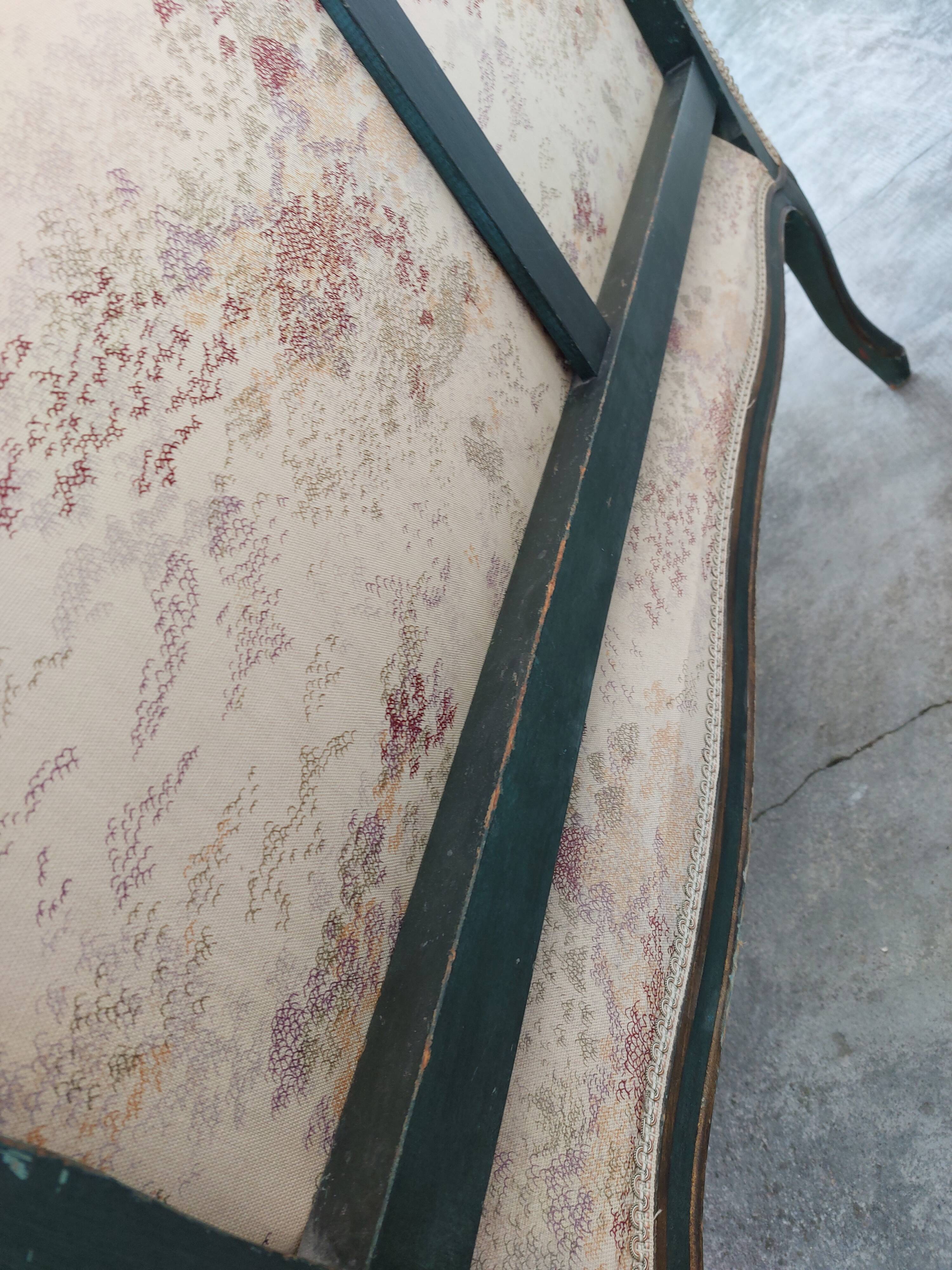 Sofa bench louis XV carved basket