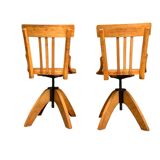 Pair of Baumann rotating screw chairs 1960