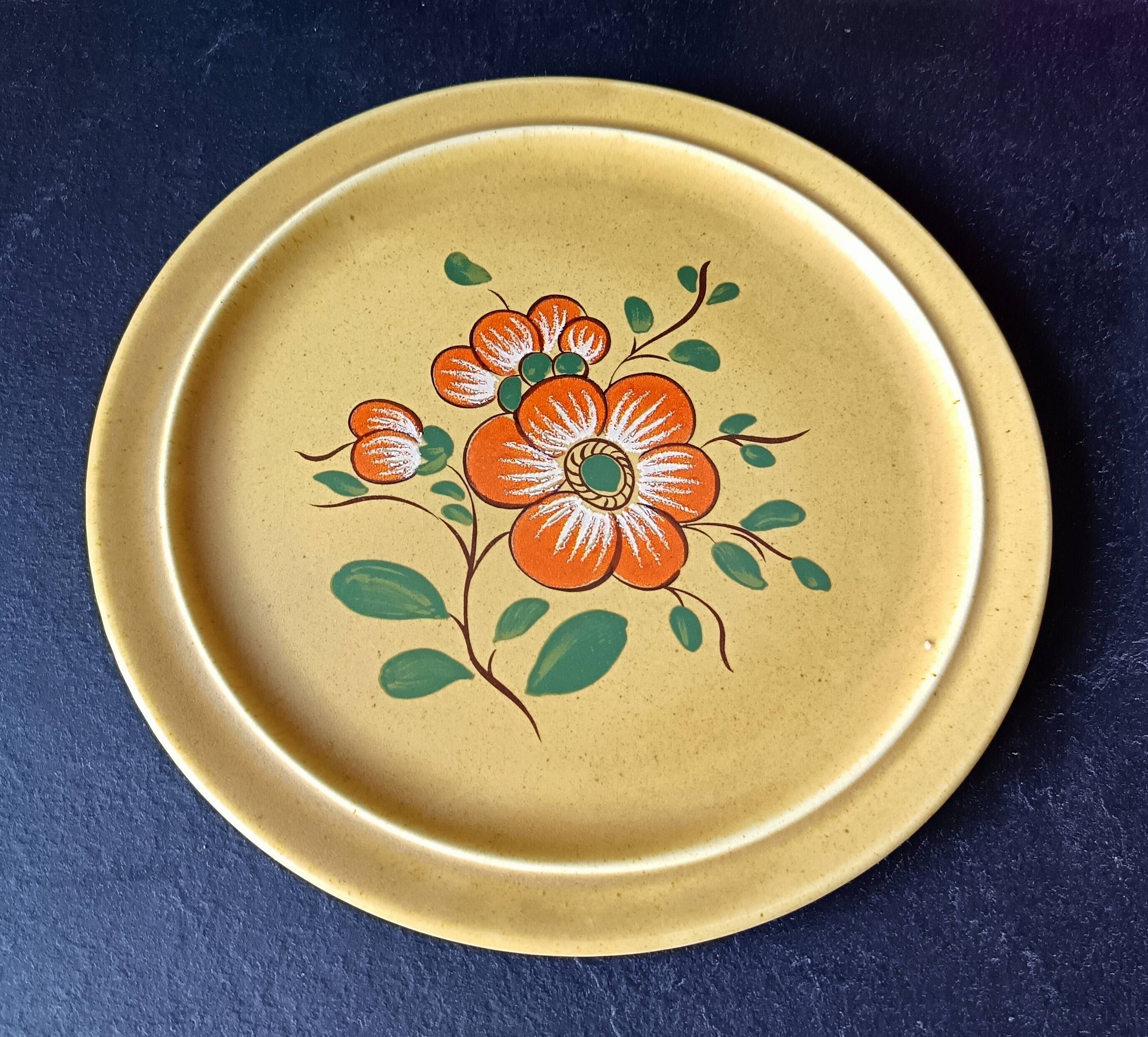 Vintage k&g luneville french ceramic dish and salad bowl