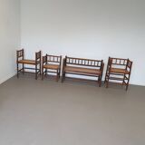 Matching Bobbin family group 1 x bench, 3 x chair.