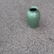 Jade green glazed ceramic vase, Vallauris 1950