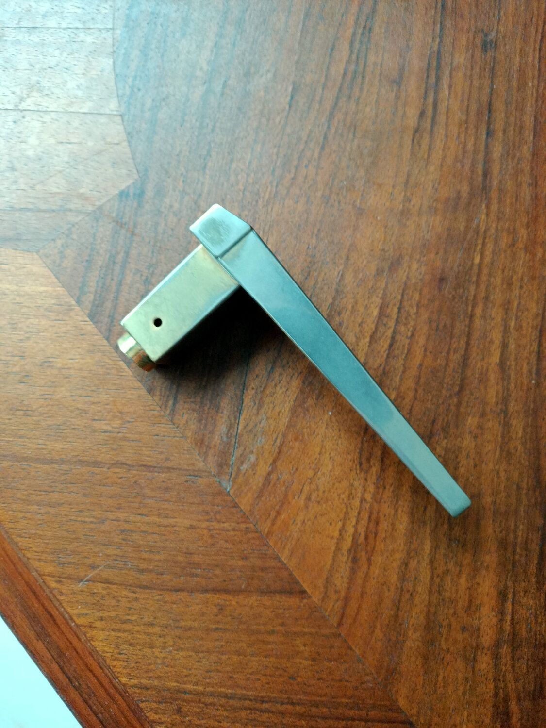 Art deco brass door handle
