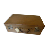 Suitcase leather monogrammed MB
