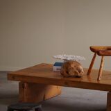 Rectangular pine coffee table from the mid-century by Roland Wilhelmsson, Ågasta, 1969.