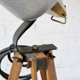 Industrial floor lamp on tripod