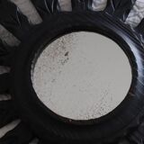 Miroir soleil ancien en bois noire