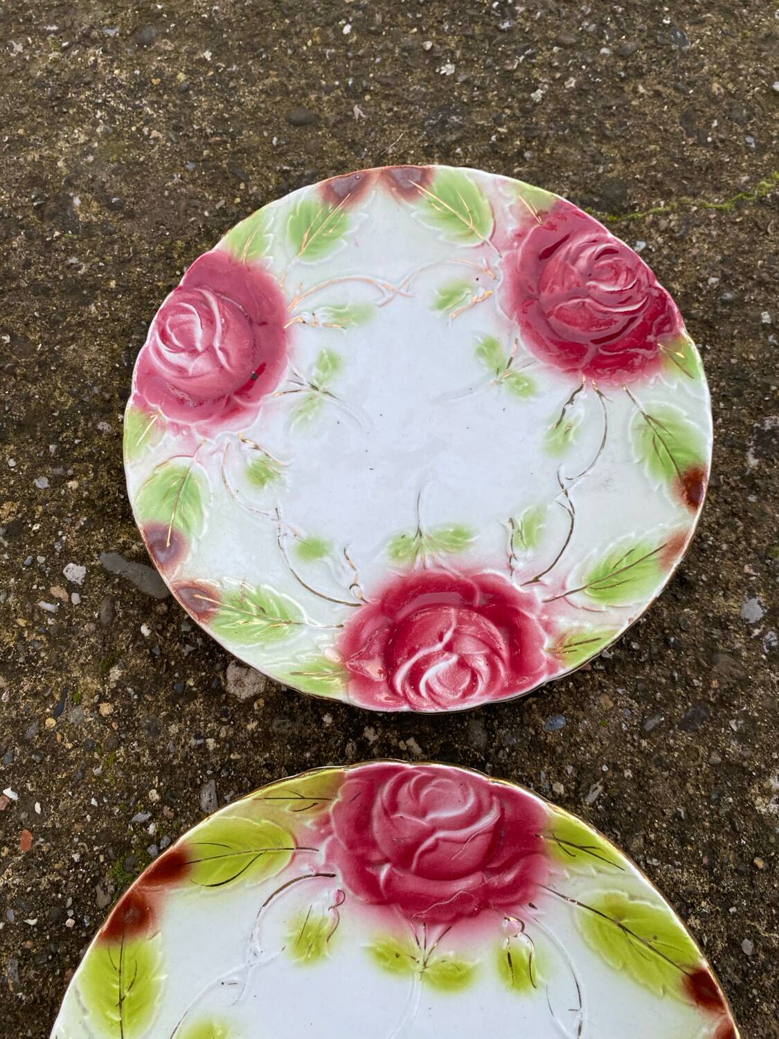 Set of 2 early 19th century earthenware plates