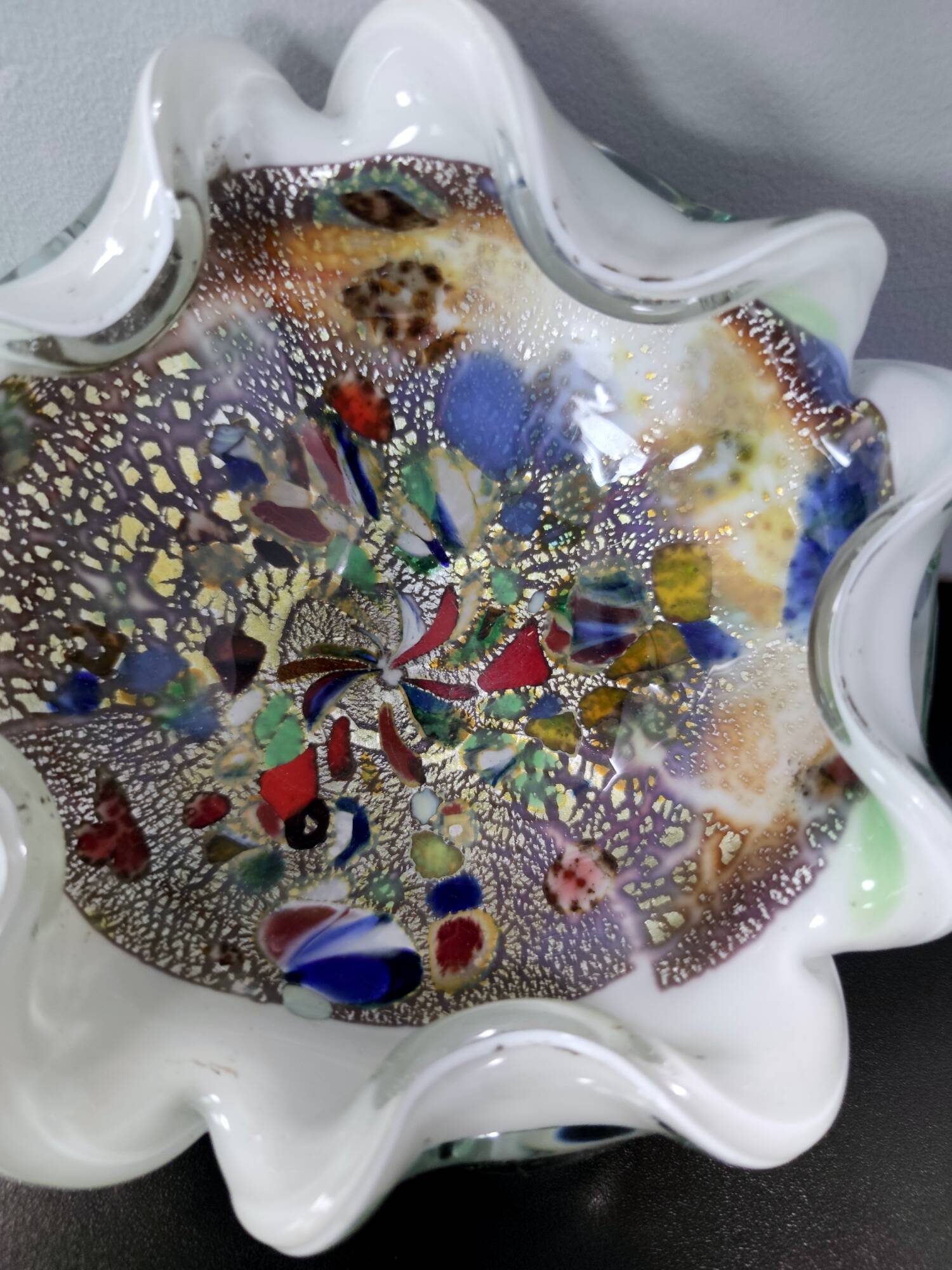 Murano Glass Ashtray or Trinket Bowl by Avem Attributed to Dino Martens