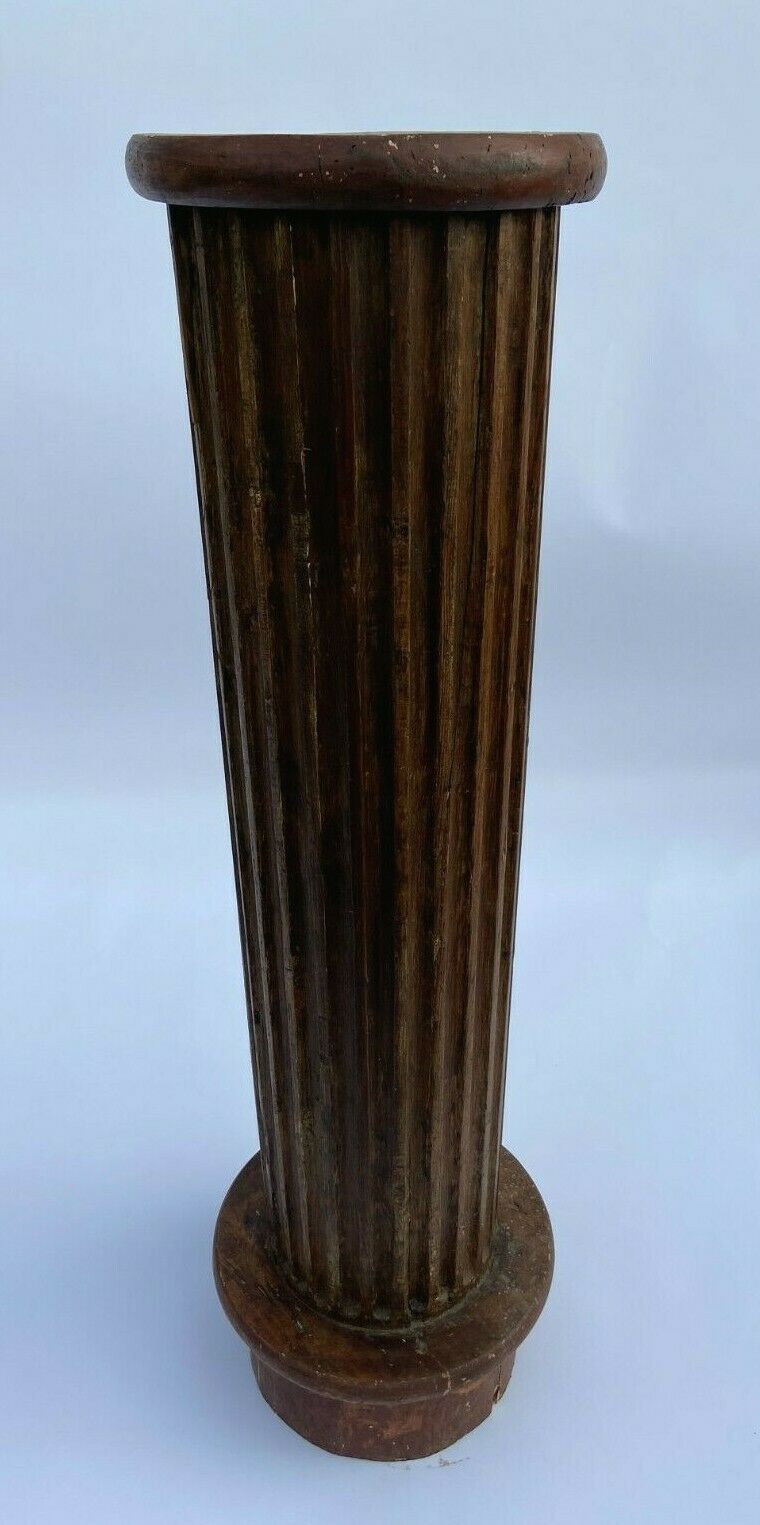 Louis XVI style column cannelee wooden pearl for sculpture