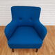 Danish designed armchair, wool, beech, completely renovated