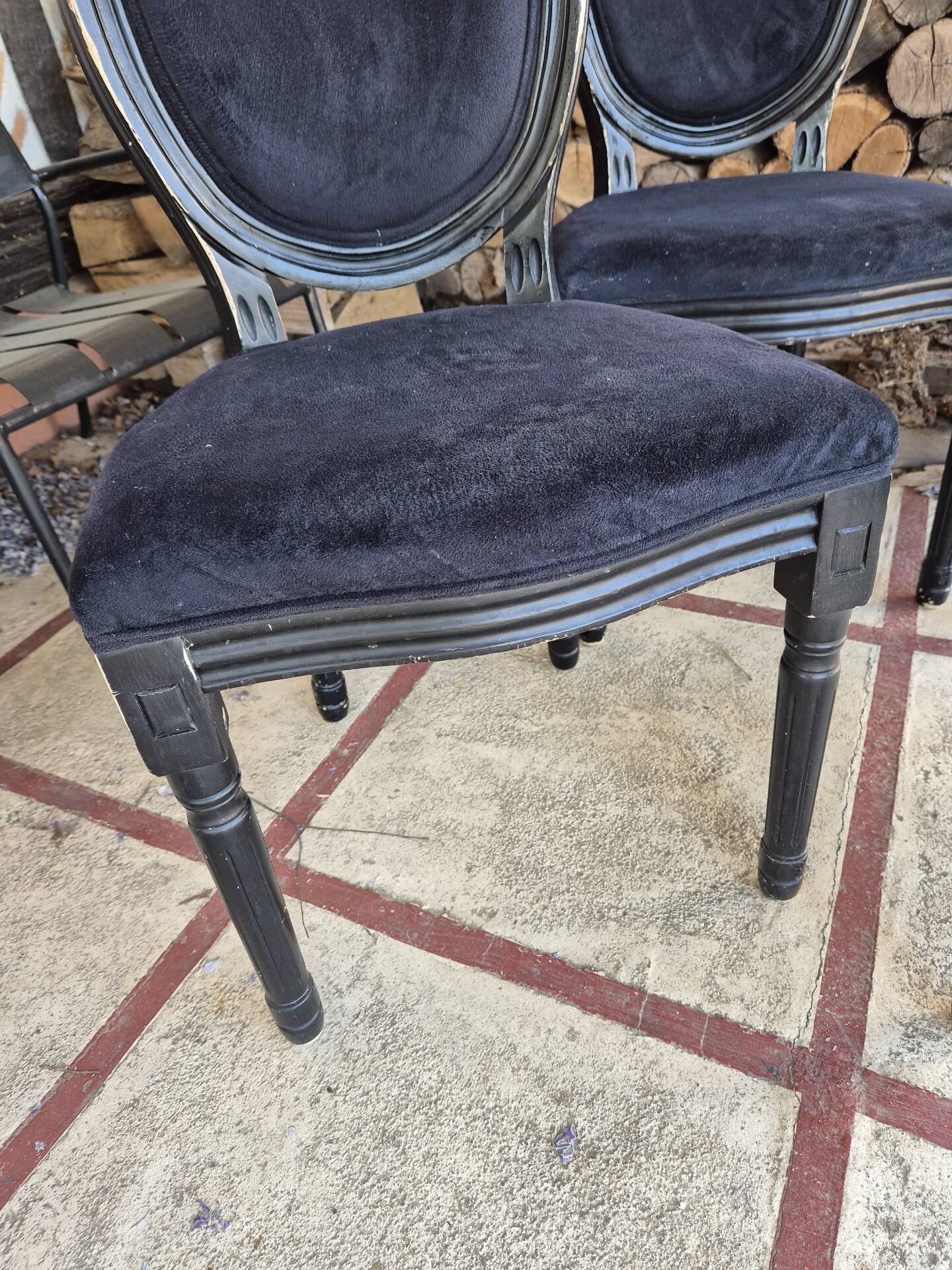 Louis XVI style medallion chairs