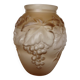 Art Deco vase in moulded pink glass, signed "Souchon Neuvesel", 1940s.