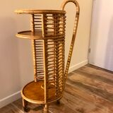 Rolling 50s rattan bar