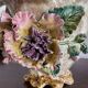 Large antique planter in majolica – relief floral decoration