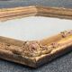 Old style mirror Restoration in gilded stucco wood, 80 x 59 cm