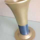 Blue and gold tulip vase in enamelled art deco style / 30s-40s