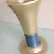 Blue and gold tulip vase in enamelled art deco style / 30s-40s