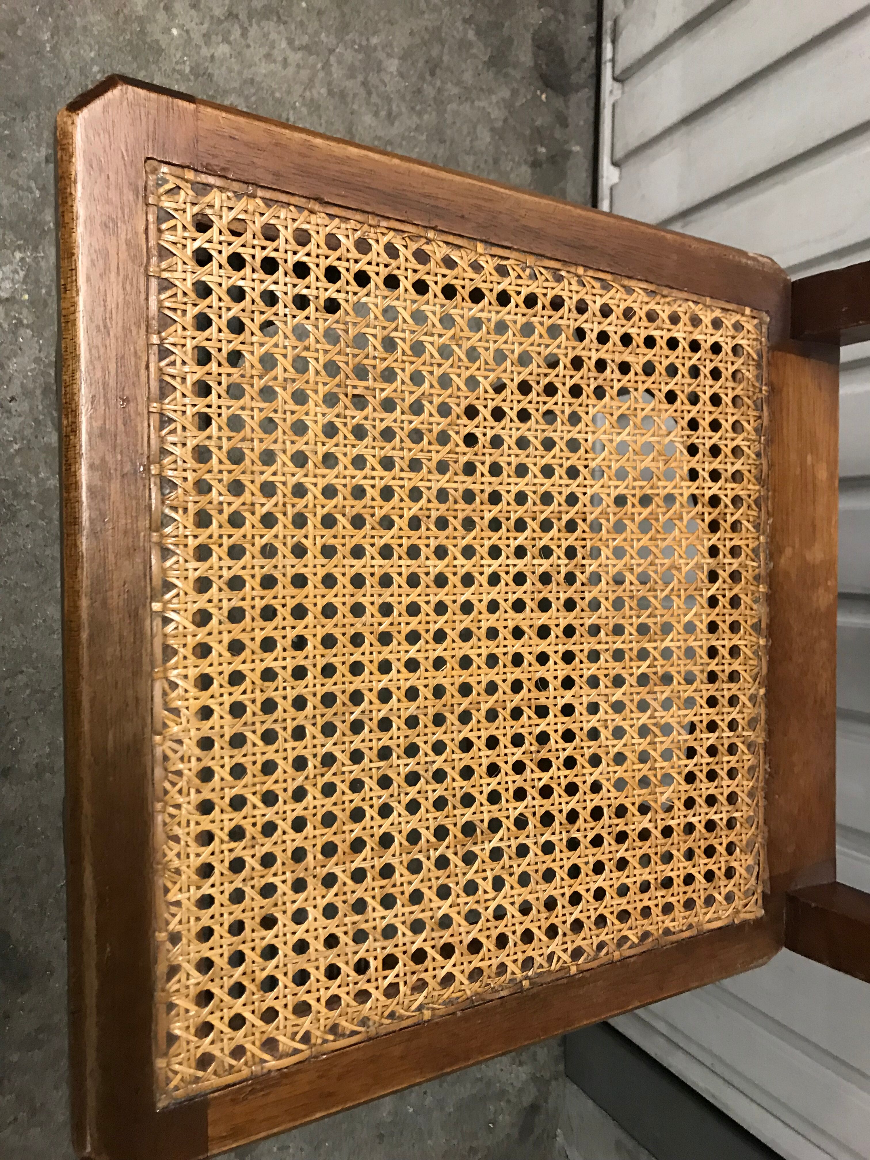 6 Art Deco caned chairs