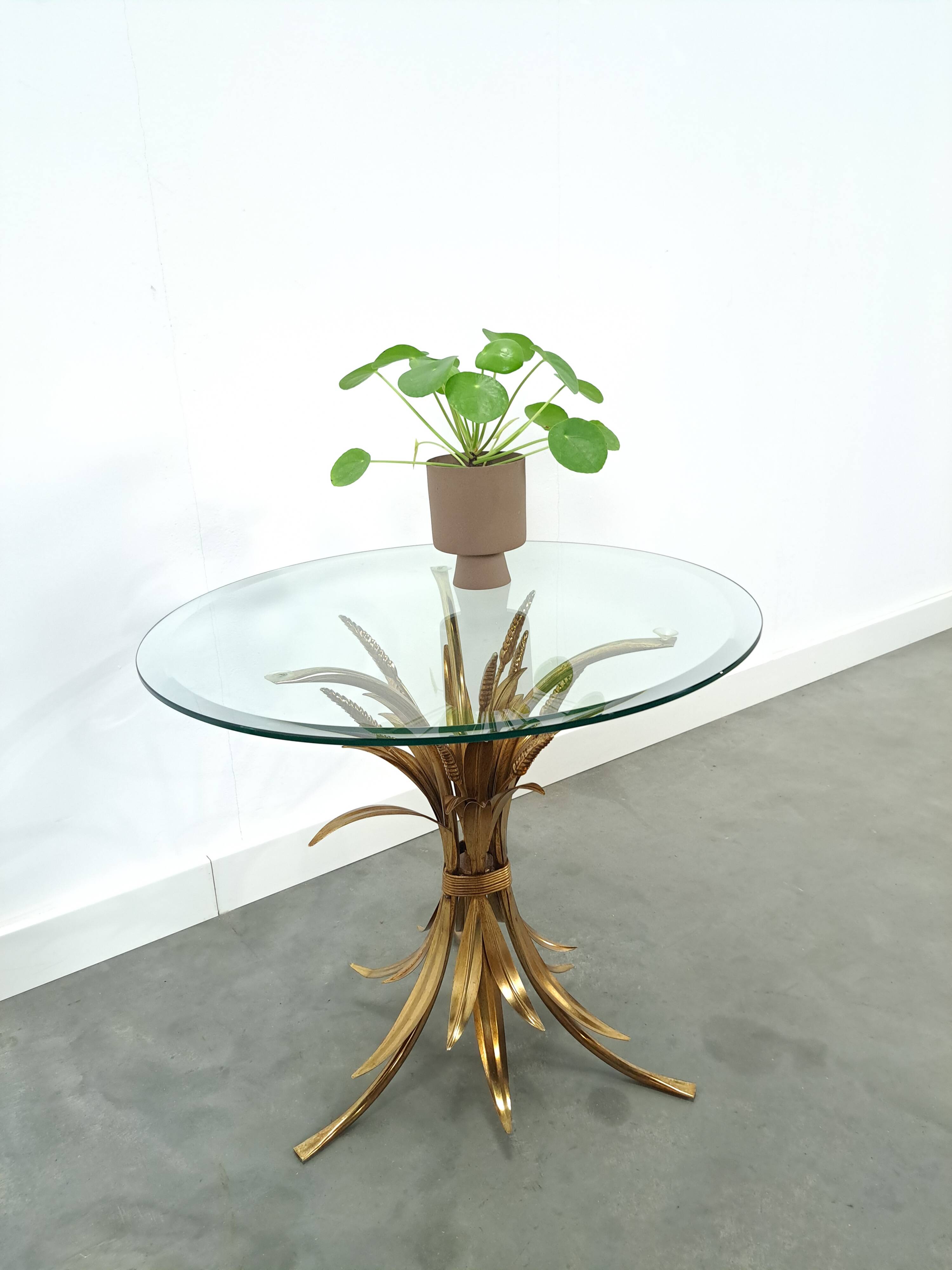 Table à maïs ronde coréenne Hans Kögl avec lame de glaçage
