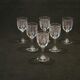 6 old Port stemmed glasses in engraved baccarat crystal