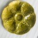 5 shell plates in green enamelled GIEN slip