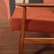 Fauteuil lounge et repose-pieds Vintage Terracota Boucle