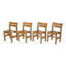 4 chaises en pin, 1960