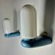 Dietsche blue wall lights Germany Bathroom 1980 x2