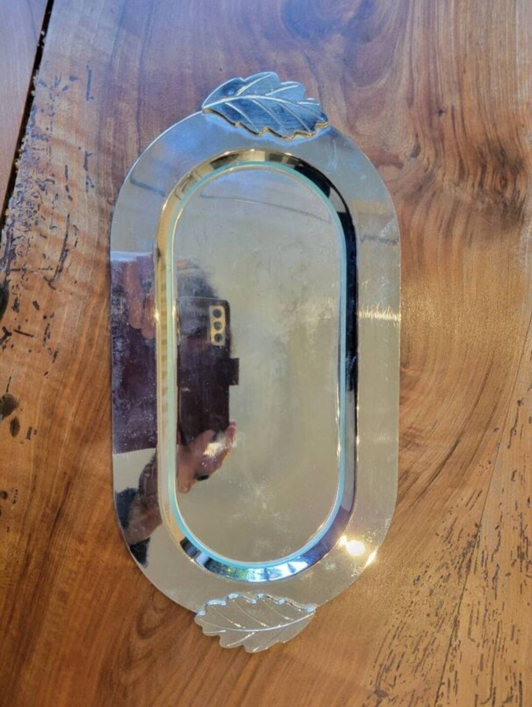 Silver foie gras dish with glass window