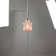 Vintage Italian Chrome and Pink Glass Pendant Lamp